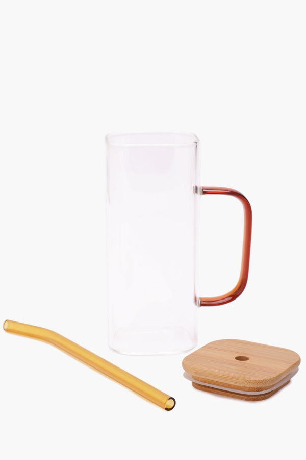 Glass Mug with Straw