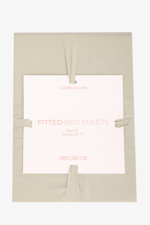 Percale King Fitted Bedsheet (TC200)