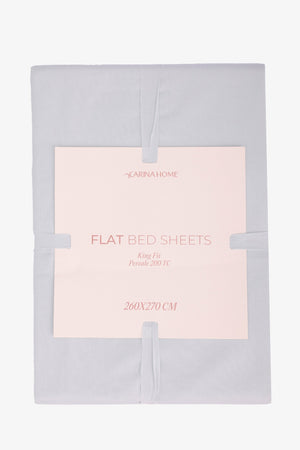 Percale Flat King Bedsheet (TC200)