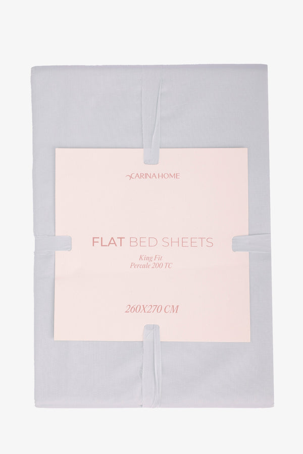 Percale Flat King Bedsheet (TC200)