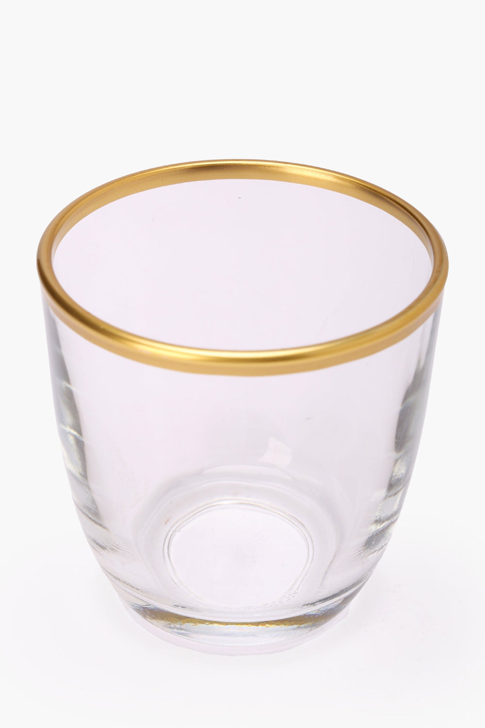 Glass Tumbler with Gold Rim (9cm)