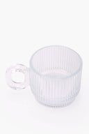 Glass Ribbed Small Cup