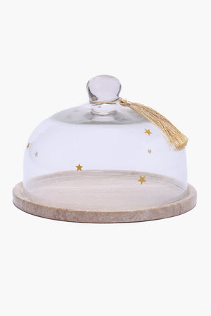 Marble Tray with Glass Cover