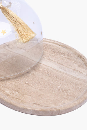 Marble Tray with Glass Cover