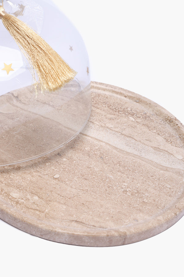 Marble Tray with Glass Cover