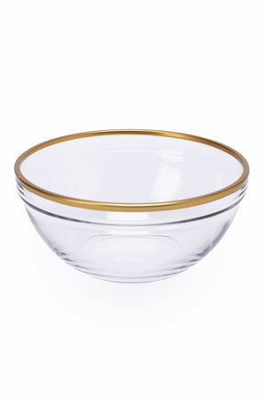 Glass Bowl with Gold Rim (14cm)