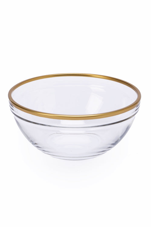 Glass Bowl with Gold Rim (14cm)