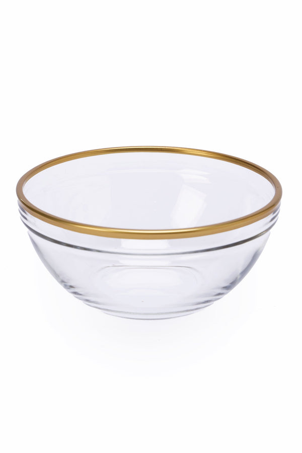 Glass Bowl with Gold Rim (14cm)