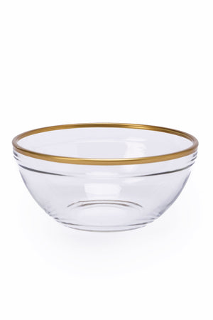 Glass Bowl with Gold Rim (14cm)