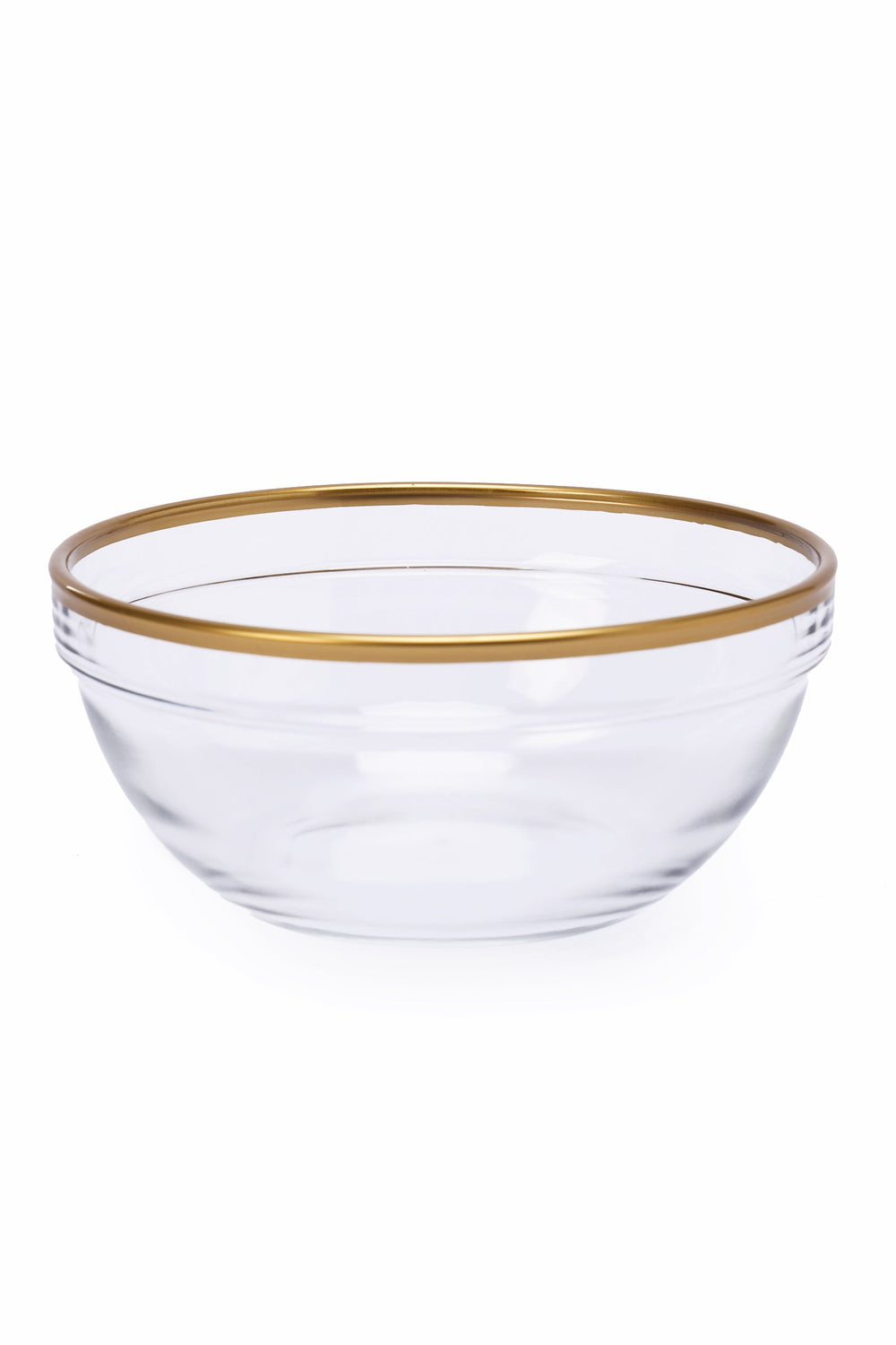 Glass Bowl with Gold Rim (17cm)