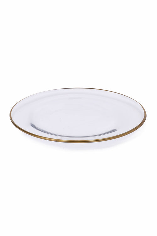 Glass Plate with Gold Rim (30 cm)