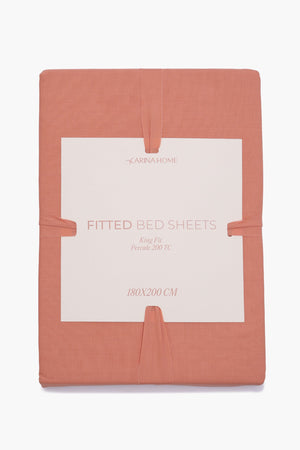 Percale Fitted King Bedsheet (TC200)