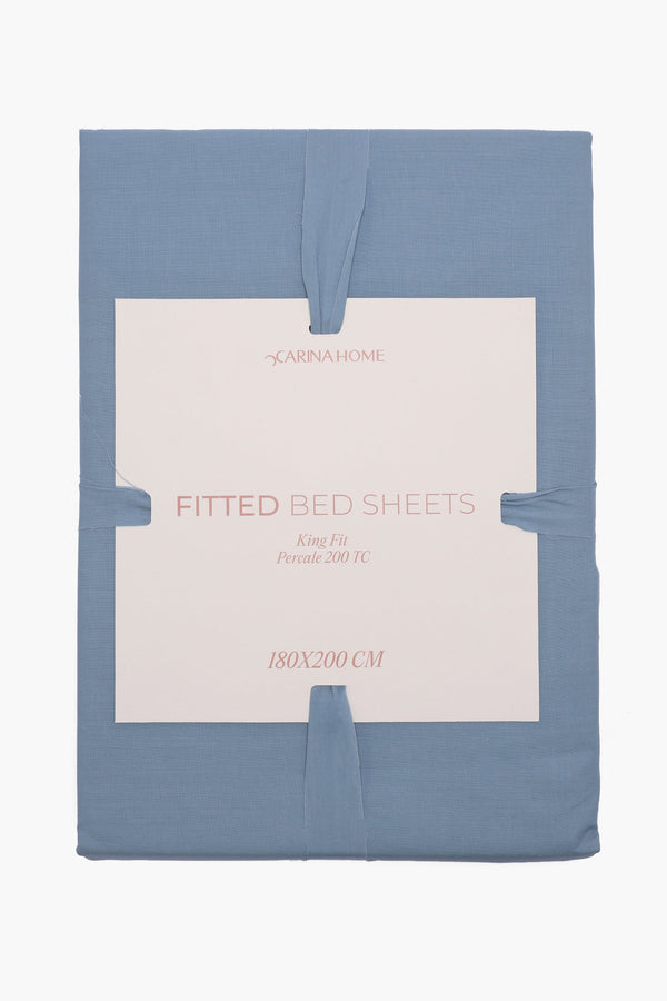 Percale Fitted King Bedsheet (TC200)