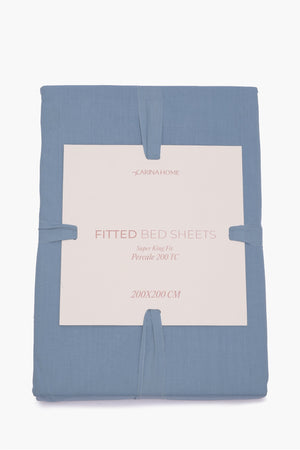Percale Fitted Super King Bedsheet (TC200)