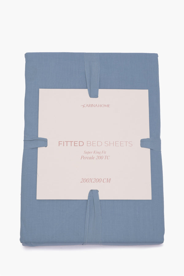 Percale Fitted Super King Bedsheet (TC200)