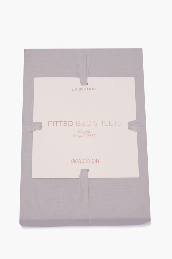 Percale Fitted King Bedsheet (TC200)
