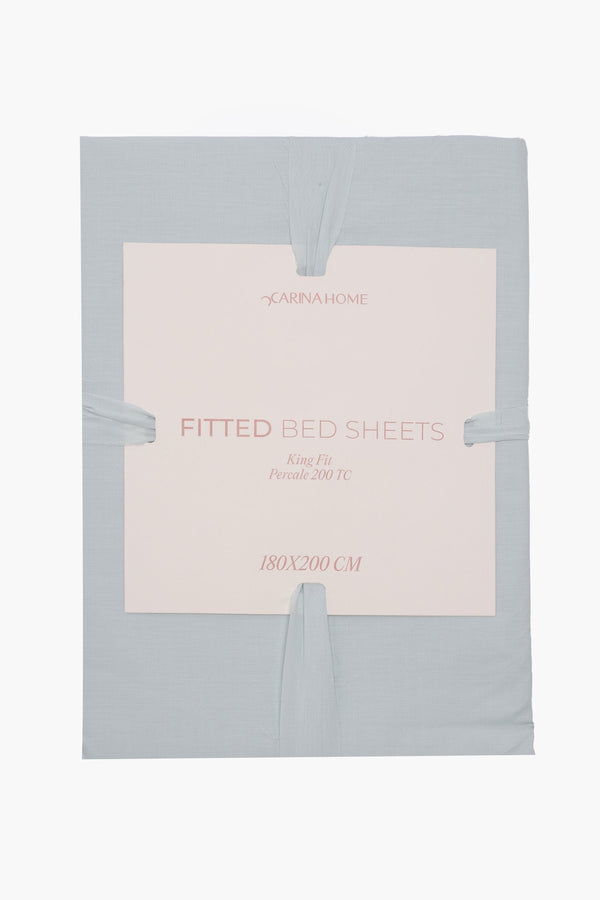 Percale Fitted King Bedsheet (TC200)