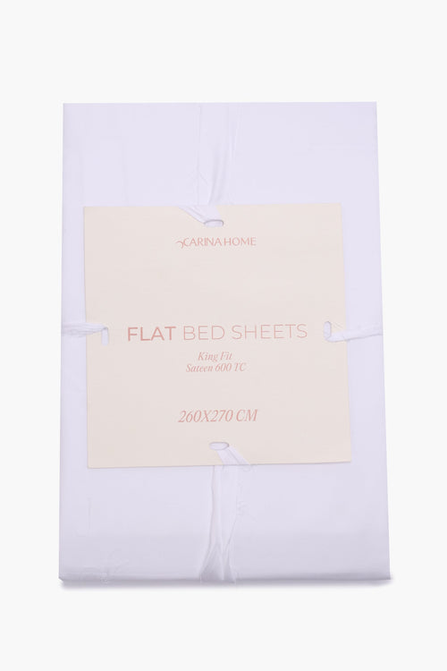 Percale Flat King Bedsheet (TC600)