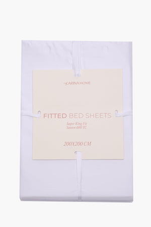 Percale Fitted Super King Bedsheet (TC600)