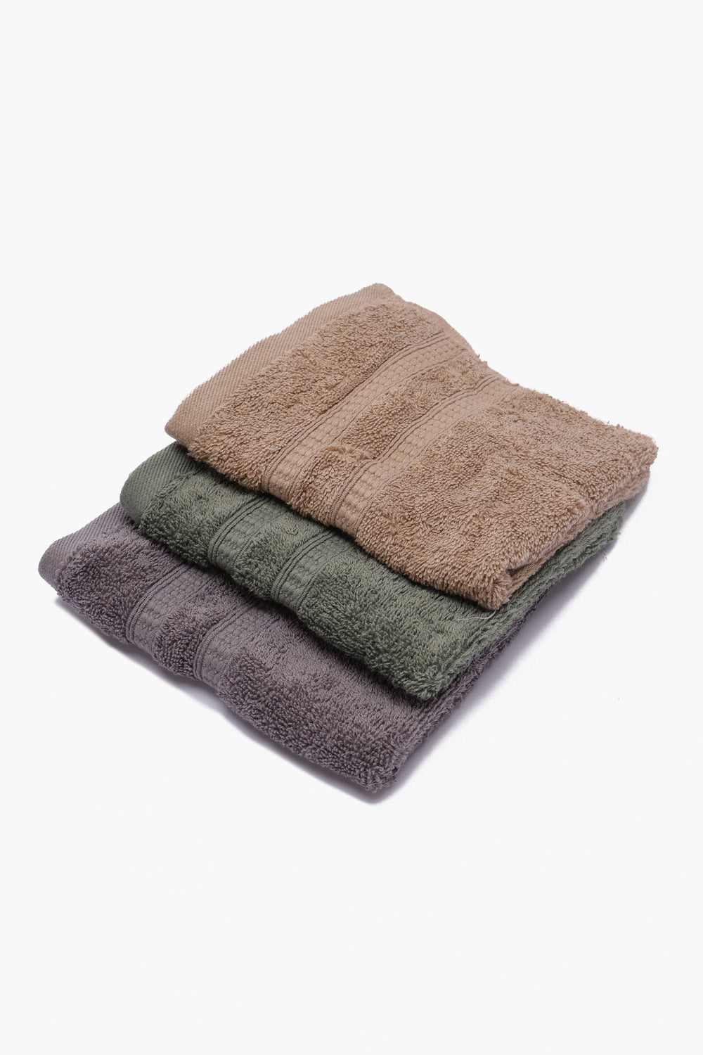 Double Border Face Towels (Pack of 3)