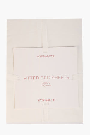 Poly Cotton Fitted King Bedsheet