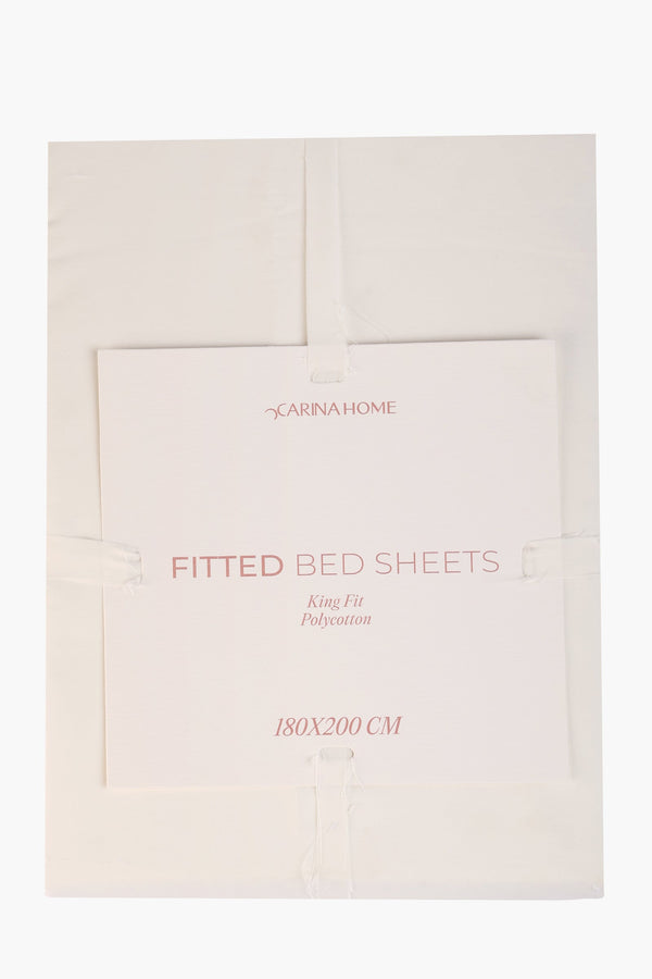 Poly Cotton Fitted King Bedsheet