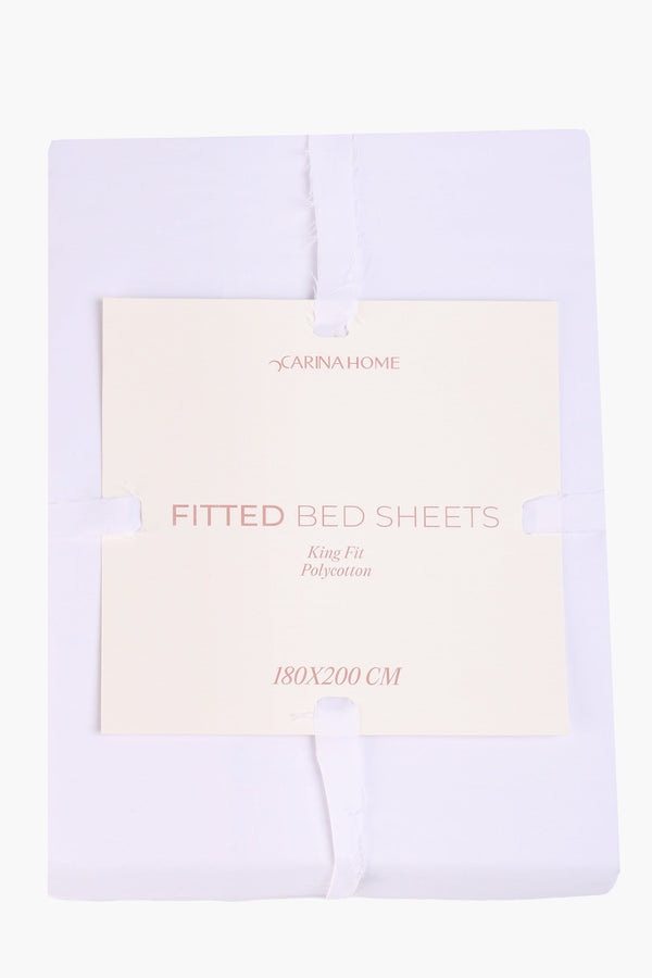 Poly Cotton Fitted King Bedsheet