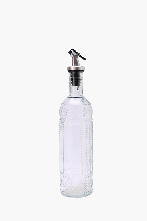 Glass Oil Bottle with Vintage Design