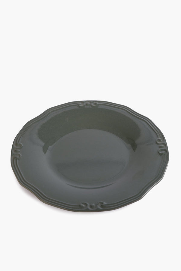 Melamine Round Plate with Decorative Edge (33cm)