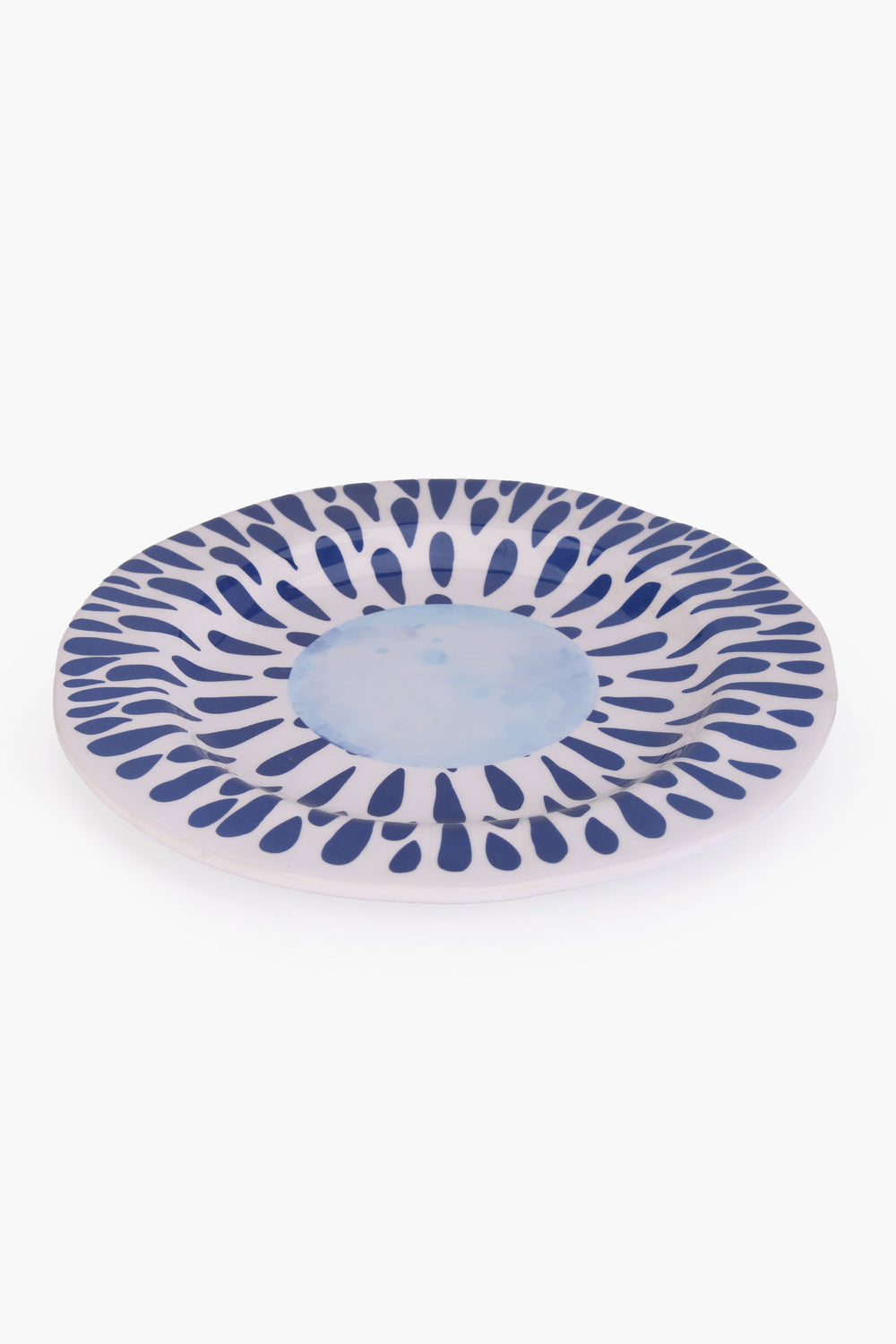 Melamine Blue & White Dinner Plate (28 cm)