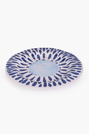 Melamine Blue & White Dinner Plate (28 cm)