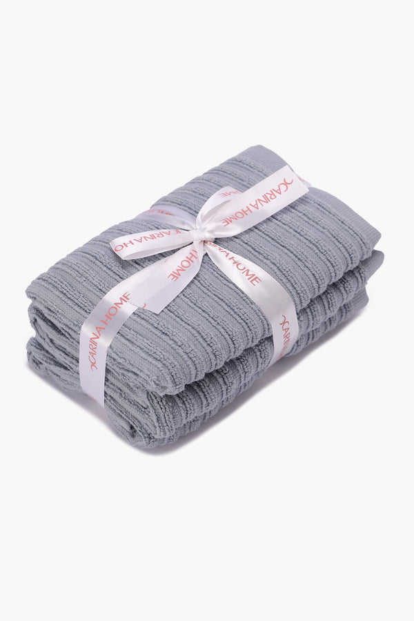 Ribbed Guest Towels (Pack of 3)