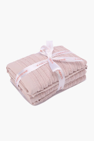 Ribbed Guest Towels (Pack of 3)