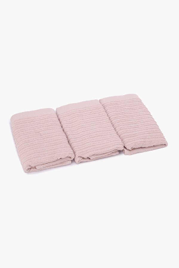 Ribbed Guest Towels (Pack of 3)
