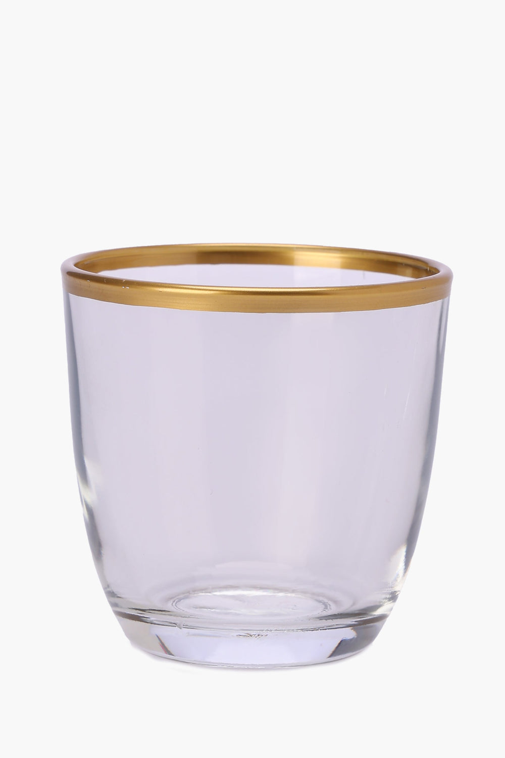 Glass Tumbler with Gold Rim (9cm)