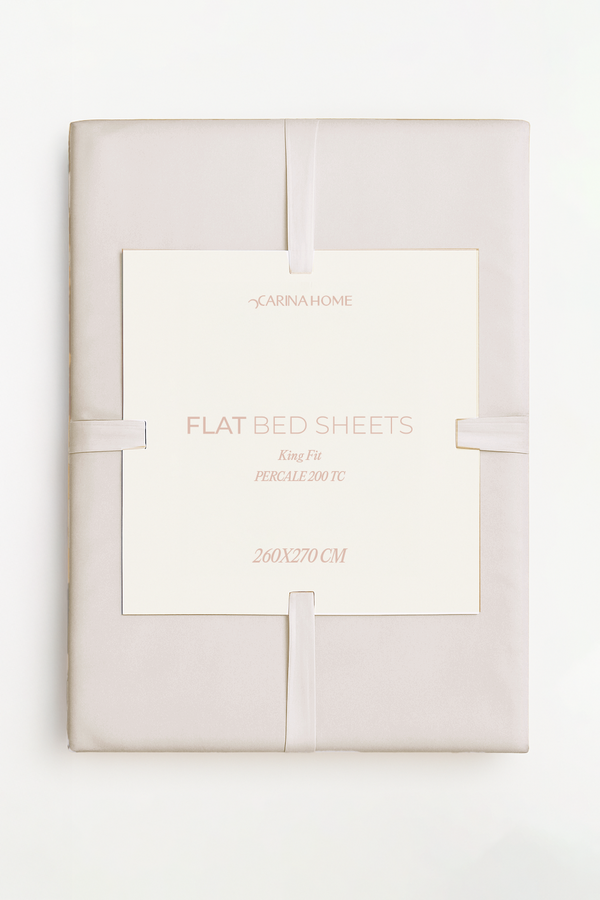Percale Flat King Bedsheet (TC200)