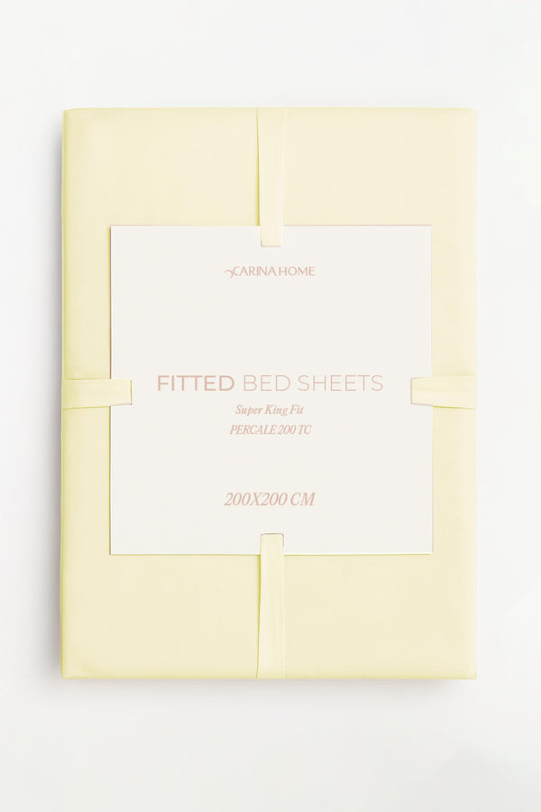 Percale Fitted Super King Bedsheet (TC200)