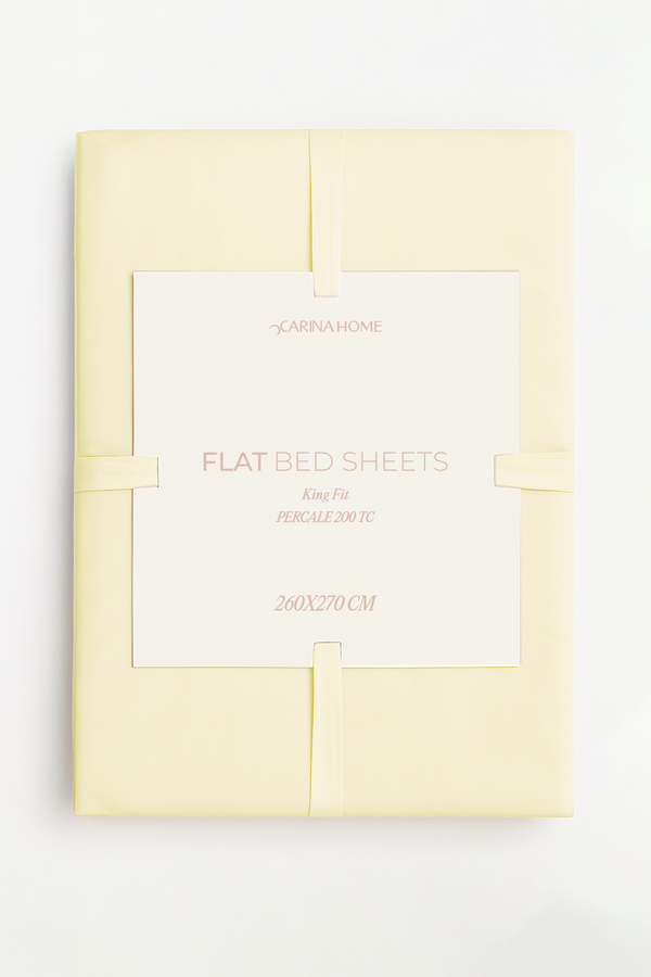 Percale Flat King Bedsheet (TC200)