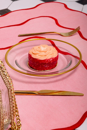 Glass Plate with Gold Rim (30 cm)