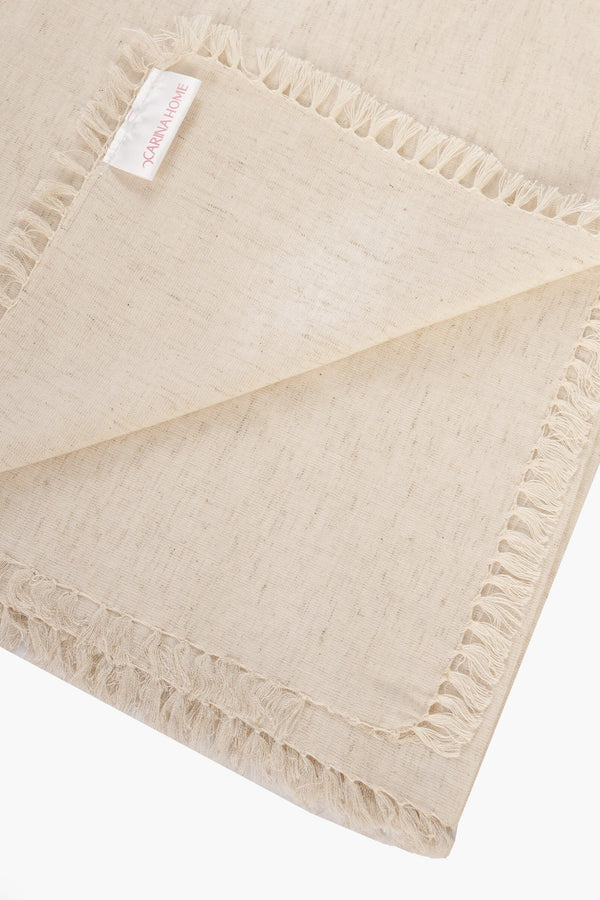 Linen Off White Table Runner