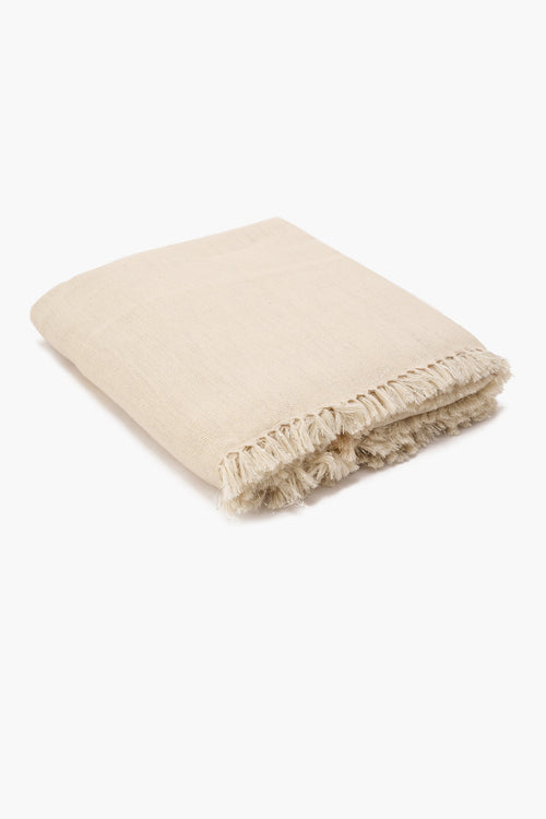 Linen Table Cloth With Silver Details