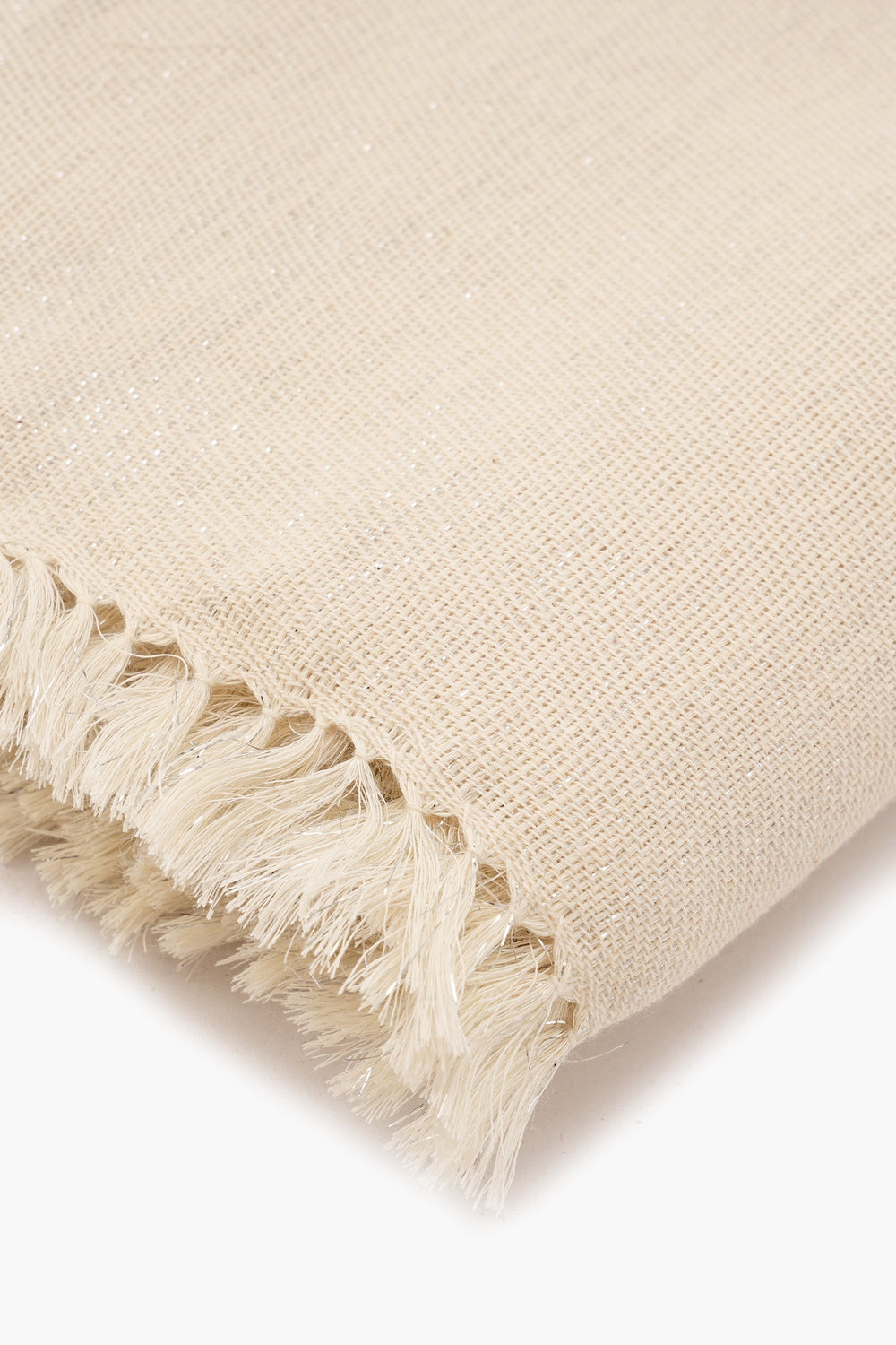 Linen Table Cloth With Silver Details