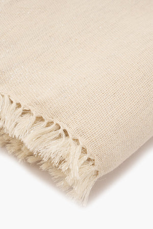 Linen Table Cloth With Silver Details