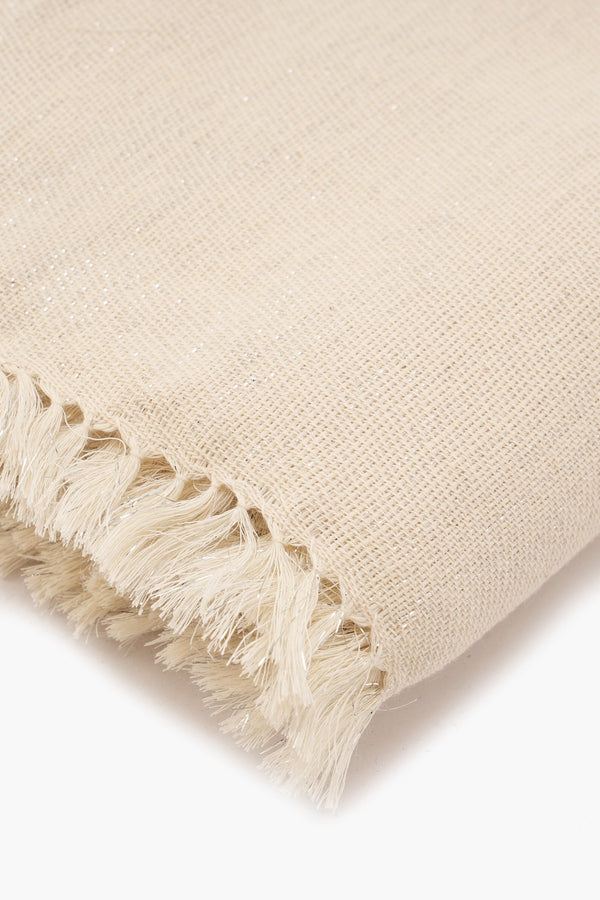 Linen Table Cloth With Silver Details