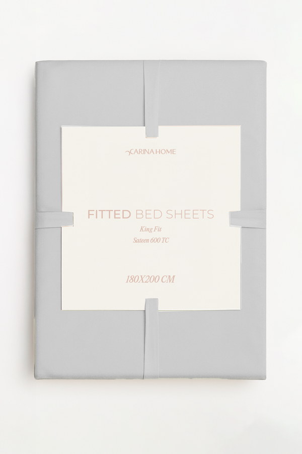 Sateen Fitted King Bedsheet (TC600)