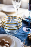 Glass Bowl with Gold Rim (14cm)