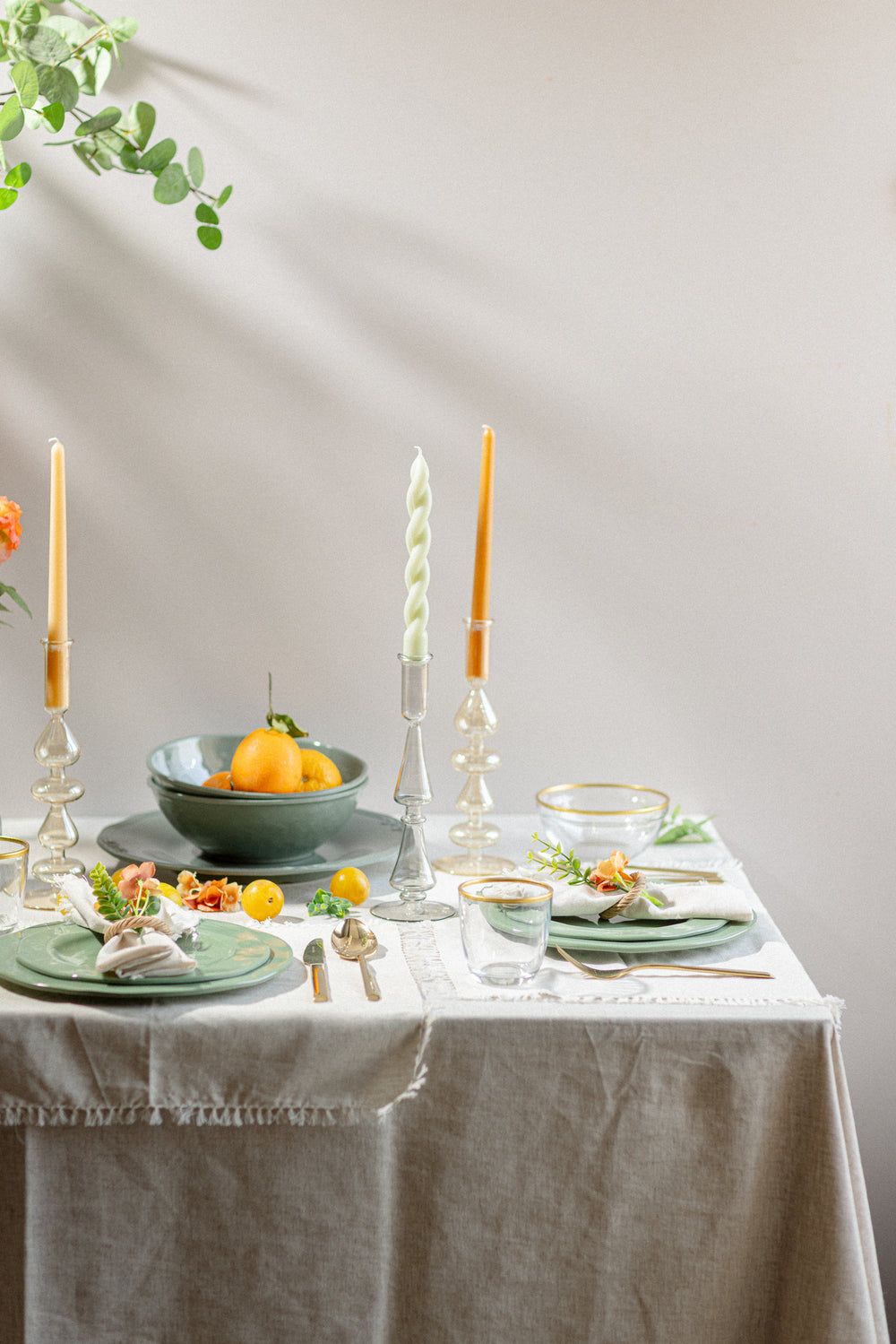 Linen Beige Table Cloth