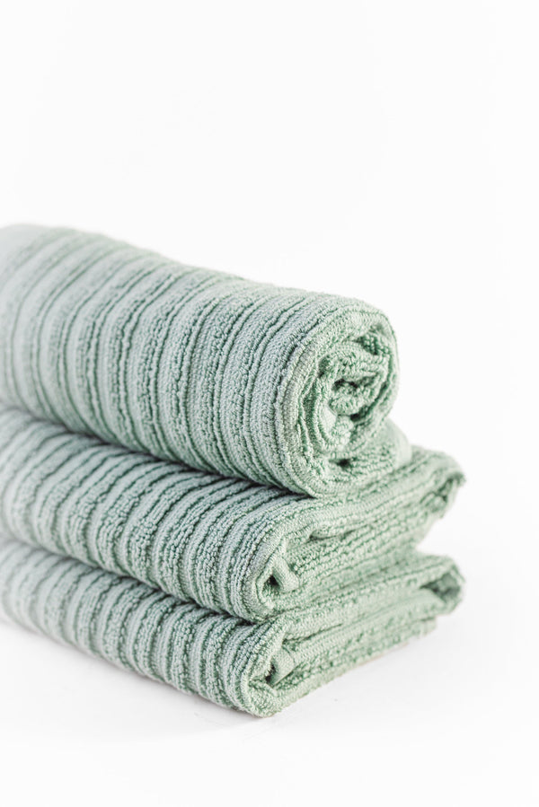 Ribbed Guest Towels (Pack of 3)
