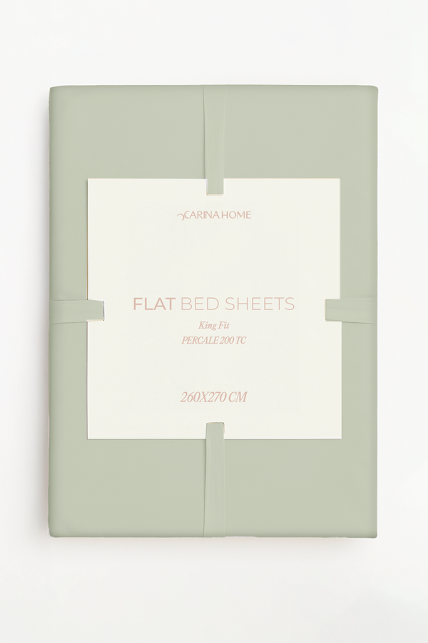 Percale Flat King Bedsheet (TC200)