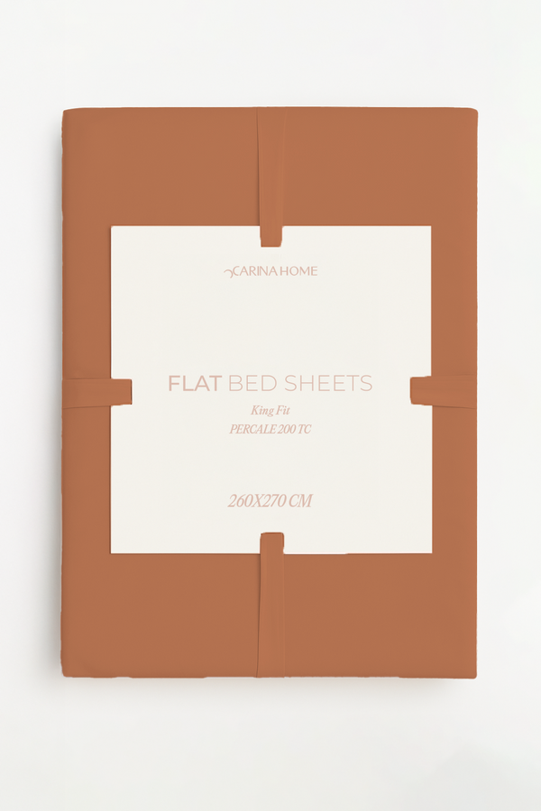 Percale Flat King Bedsheet (TC200)